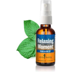 Herb Pharm Herbs on the Go Go Moment Fome Spray مع Kava: دعم الهدوء والاسترخاء ، دعم الاستقرار للنظام العصبي ، زهرة Kava Coashing و Lavender ، نباتي ، خالي من الغلوتين ، 1 أوقية