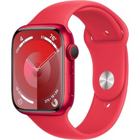 Apple Watch Series 9 [GPS + Cellular ، 45mm] - (Product) Ared Aluminium مع (منتج) Red Sport Band ، S/M