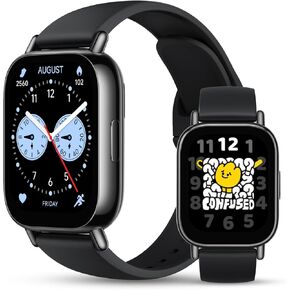 Xiaomi Remi 5 Watch Active Smart ، خطوة Counter Watch للنساء الرجال مع شاشة كبيرة 2 "LCD ، 140 طيلة رياضية ، 5ATM مقاومة للماء (الفضة النشطة)