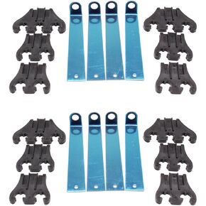 2 Sets Black Chrome Universal Spark Plug Wire Looms Separators Fits for Chevy Ford 7/8/9mm Ignition Wire