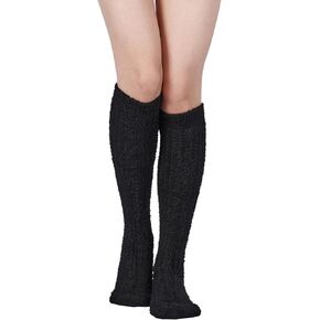 Moon Wood Women's Fuzzy Knee High Winter Warm Plush Leg Warmers Thermal Slouch Socks