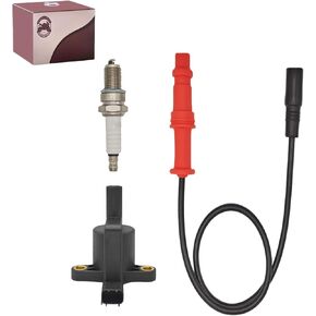 Ignition coil & Spark plug w/Wire Cap for Polaris Ranger 500 Crew 4x4 2008-2013 4011690 4011834 4015072 3070175