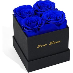 Preserved Roses in a Box, Flowers for Delivery Prime, Real 4 Forever Flowers Eternal Roses Mothers Gifts for Women Her Mom Wife Girlfriend Grandma(Red)