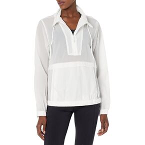 Andrew Marc Women's 1/2 Zip Crinkle Windbreaker