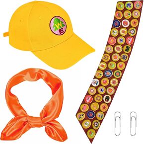 3PCS Up Costume, Wilderness Explorer Costume Animated Cartoon Movies Character Scout Accessories for Halloween Cospaly Dress Up