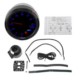 2.5 "60 ملم مقياس سرعة الدوران مؤشر ملون RPM مقياس Tachome Gauge 0-10000RPM ث/المستشعر وقوس Universal Car DC 12V