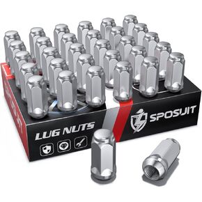 Sposuit M12x1.5 Lug Nuts - Replacement for 2010-2019 Chevrolet Cruze, 2005-2009/2018-2024 Equinox, 1997-2012/2016-2024 Malibu, 2013-2024 Trax - Closed End Chrome Lug Nut(20 Pcs)