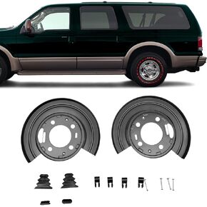 924-212 لوحات دعم درع غبار الفرامل الخلفية لبرنامج 2000-2005 Ford Ford for 1999-2010 Ford F250 Super Duty for 1999-2015 Ford F350 Super Duty لعام 2011-2014 Ford F450 4C3Z-2209-AA