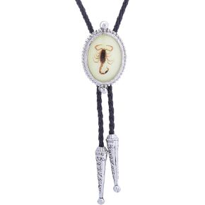 HUABOLA CALYN Bolo Tie for Men Women, Native American Natural Stone Western Cowboy Ties, Leather Necktie Cowboy Accessories
