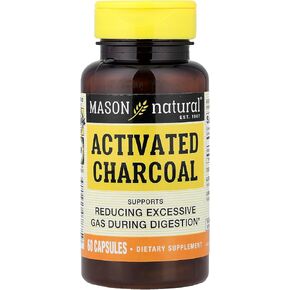 Mason Vitamins Activated Digestive Aid Vegetable Charcoal Capsules, 60 Count