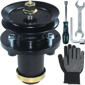 539131898 Spindle with 532173435 Pulley Replaces Husqvarna Spindle Assembly 539131898, Husqvarna Spindle 539131898 for Husqvarna TS354D, TS354XD, TS354X, Z248, TS 354XD, Z 248F Lawn Tractors