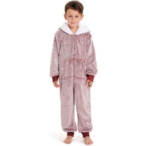 The Big Softy Christmas Onesies Adult & Kid, Red Teddy Fleece Matching Christmas Onesie for Family, Onesie Pajamas Women, Men