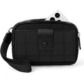 befen Wristlet Wallets for Women, Quilted Phone Organizer Purse, Nylon Credit Card Holder with RFID Blocking Built in Wallet