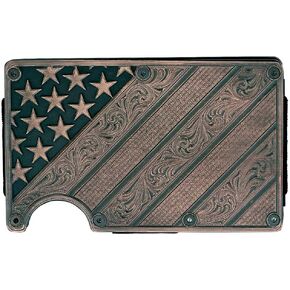 Montana Silversmiths Western Themed Credit Card and Cash Case (All American Bronze)