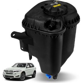 17138621092 Engine Coolant Reservoir Tank with Sensor & Cap Compatible with BMW X5 2007-2018, X6 2008-2019 Replace# 603-361 17137552546