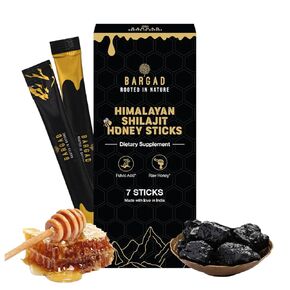 Bargad Pure Himalayan Shilajit يلتصق بالعسل العضوي والزعفران (7 عدد) | من السهل استخدام شيلاجيت العصي | يعزز الطاقة والمناعة مع 85+ المعادن التتبع ، 75 ٪+ حمض فولفيك