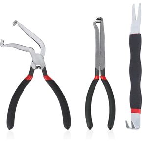 3pcs Electrical Disconnect Pliers, Metal Automotive Electric Plug Connector Pliers with Anti-Slip Handle for Car Truck Maintenance Fixion Tools