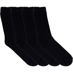 Active Feet Men's Thermal & Water-Resistant Socks - Military-Grade,Warmth, 2-Pack,Black, 7-11.5