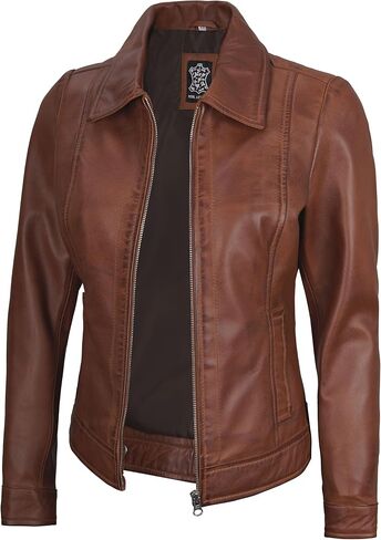 fjackets Real Lambskin Leather Womens Shirt Collar Jose Leather Jacket Womenss in Saudi Arabia