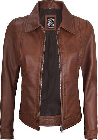 fjackets Real Lambskin Leather Womens Shirt Collar Jose Leather Jacket Womenss in Saudi Arabia