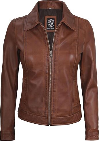 fjackets Real Lambskin Leather Womens Shirt Collar Jose Leather Jacket Womenss in Saudi Arabia