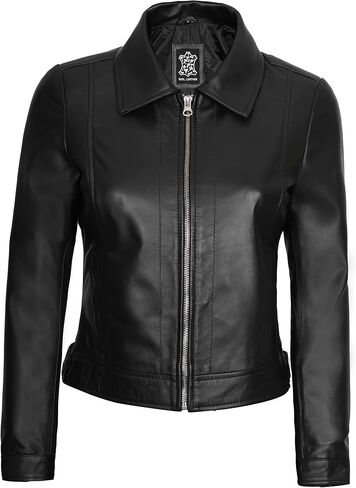 fjackets Real Lambskin Leather Womens Shirt Collar Jose Leather Jacket Womenss in Saudi Arabia