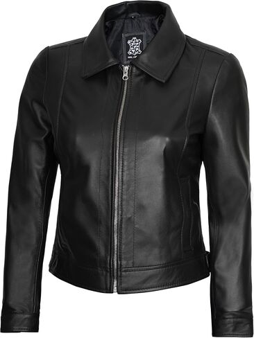 fjackets Real Lambskin Leather Womens Shirt Collar Jose Leather Jacket Womenss in Saudi Arabia