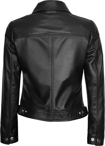fjackets Real Lambskin Leather Womens Shirt Collar Jose Leather Jacket Womenss in Saudi Arabia