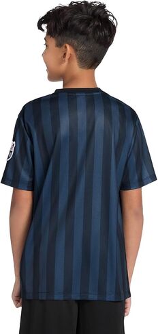 Boys' Lifestyle Short Sleeve Top, Loose-fit V-Neck Shirt with Logo, Comfortable in Saudi Arabia