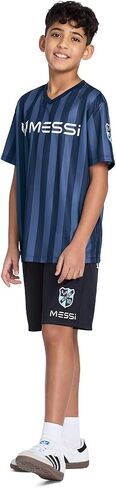 Boys' Lifestyle Short Sleeve Top, Loose-fit V-Neck Shirt with Logo, Comfortable in Saudi Arabia