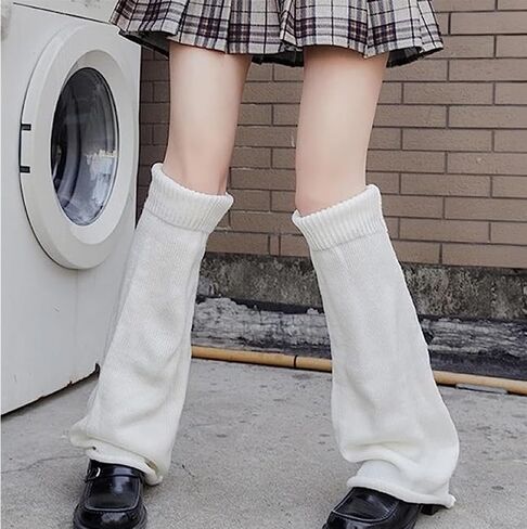 Komorebi Leg Warmers Y2K Kawaii Leg Warmers for Girl Women Cute Knitted Socks Y2K Harajuku Goth Accessories in Saudi Arabia