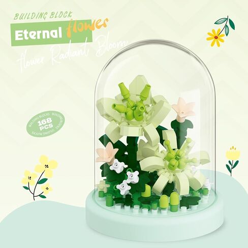Epiphyllums Secret Mini Flower Building Toy Bouquets with Dust Cover Set Creative Assembly Bonsai Tree Ideal for Home Decor Collection Toys in Saudi Arabia