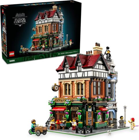 LEGO Icons Tudor Corner Building Set for Adults 18+ - DIY Miniature House Kit - Collectible Mini House Building Set for Men and Women - Crafting Gift for Adults - 10350 in Saudi Arabia