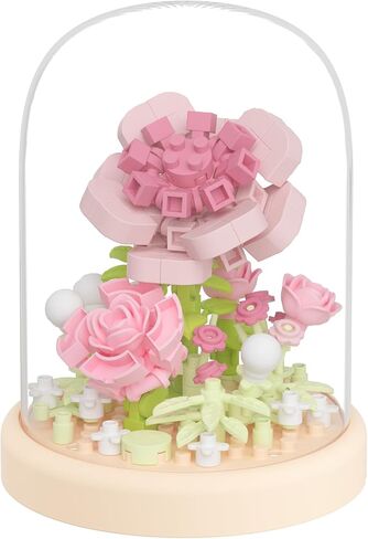 Epiphyllums Secret Mini Flower Building Pouchets مع غطاء الغبار مجموعة التجميع الإبداعي Bonsai Tree المثالي لألعاب مجموعة ديكور المنزل in Kuwait