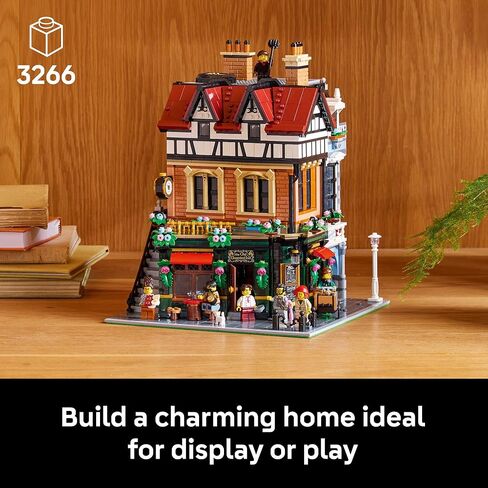 LEGO Icons Tudor Corner Building Set for Adults 18+ - DIY Miniature House Kit - Collectible Mini House Building Set for Men and Women - Crafting Gift for Adults - 10350 in Saudi Arabia
