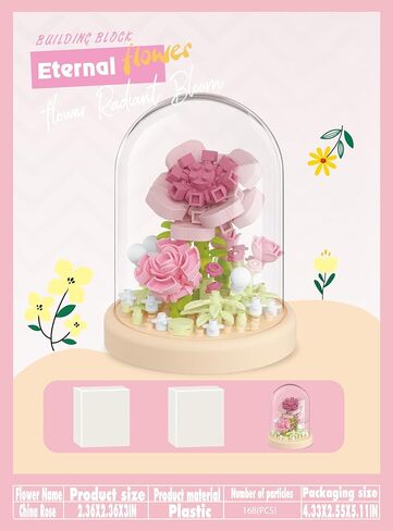 Epiphyllums Secret Mini Flower Building Pouchets مع غطاء الغبار مجموعة التجميع الإبداعي Bonsai Tree المثالي لألعاب مجموعة ديكور المنزل in Kuwait