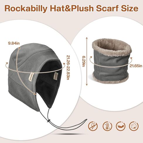 Sukeen Winter Hat Scarf Set for Women Double Side Wear Warm Hat Antistatic Cold Weather Hats with Thick Fleece Scarf in Saudi Arabia