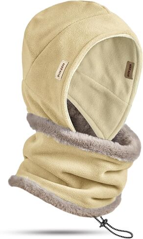 Sukeen Winter Hat Scarf Set for Women Double Side Wear Warm Hat Antistatic Cold Weather Hats with Thick Fleece Scarf in Saudi Arabia