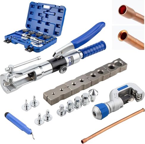 Hydraulic Flaring Tool Kit for 3/16 to 7/8 inch and Swaging Tools Soft HAVE Copper Tube Extrusion Type Water Gas Line Automotive Plumbing,Not for Brakeline Fuel Transmission Brake Line in Kuwait