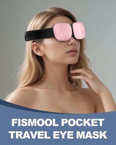 Sleep Mask for Men Women,Sleep Mask with Cpap for Side Sleeper,3D Intraocular Eye Mask Pressure-Free & 100% Blockout with Adjustable Strap Foldable Blind Fold for Flight, Travel, Nap with Box（Black） in Saudi Arabia