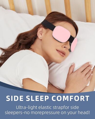 Sleep Mask for Men Women,Sleep Mask with Cpap for Side Sleeper,3D Intraocular Eye Mask Pressure-Free & 100% Blockout with Adjustable Strap Foldable Blind Fold for Flight, Travel, Nap with Box（Black） in Saudi Arabia
