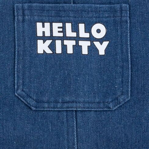 Hello Kitty Sanrio Girls Adjustable Jumper Denim Dress with Shirt Set for Toddler and Big Kids in Saudi Arabia