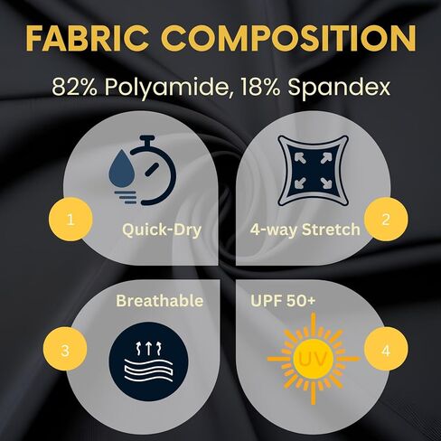 Steppe Men's Square Leg Jammers, Athletic Swimwear Quick Dry Swimming Trunks, Printed Comfortable Bathing Suit in Kuwait