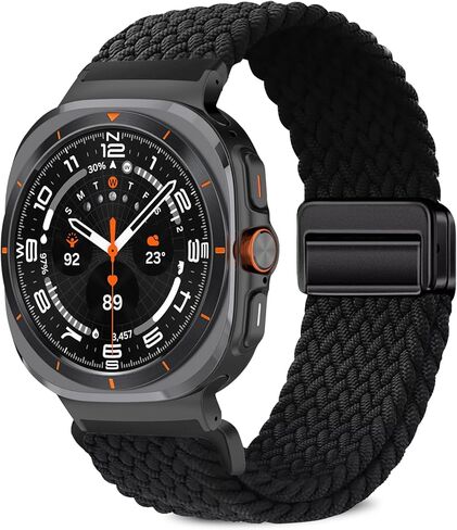 نطاقات الساعات المضفرة المغناطيسية متوافقة مع Galaxy Watch Ultra 47mm Women Men ، Smartwatch Replacate Nylon Sport Strap لـ Samsung Galaxy Watch 7 Ultra 2024 in Kuwait