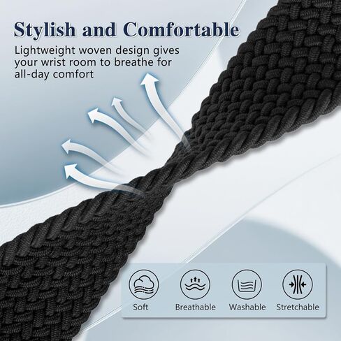 نطاقات الساعات المضفرة المغناطيسية متوافقة مع Galaxy Watch Ultra 47mm Women Men ، Smartwatch Replacate Nylon Sport Strap لـ Samsung Galaxy Watch 7 Ultra 2024 in Kuwait