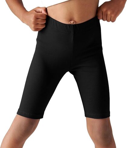 Haloumoning Girls Bike Shorts Kids Athletic Volleyball Shorts Comfy Under Dress Dance Short Leggings 5-14 Years in Saudi Arabia
