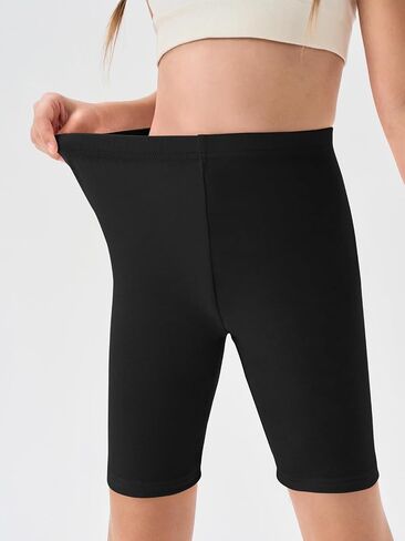Haloumoning Girls Bike Shorts Kids Athletic Volleyball Shorts Comfy Under Dress Dance Short Leggings 5-14 Years in Saudi Arabia