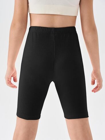 Haloumoning Girls Bike Shorts Kids Athletic Volleyball Shorts Comfy Under Dress Dance Short Leggings 5-14 Years in Saudi Arabia