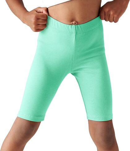 Haloumoning Girls Bike Shorts Kids Athletic Volleyball Shorts Comfy Under Dress Dance Short Leggings 5-14 Years in Saudi Arabia