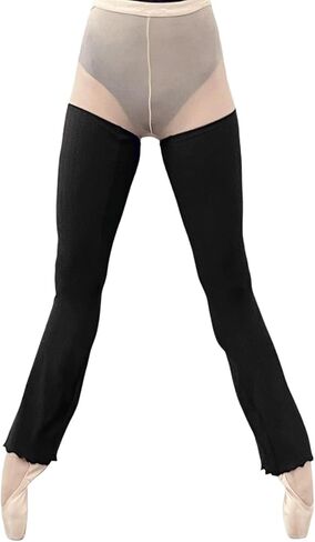 Ballet Flared Leg Warmers 1 Pair 29.5 Inches Over The Knee Elastic At Top For Women in Kuwait